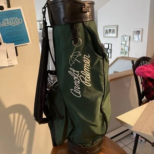 Vintage Arnold Palmer Umbrella Sunday Bag 14-Way Divider Green Umbrella Logo - Picture 1 of 8