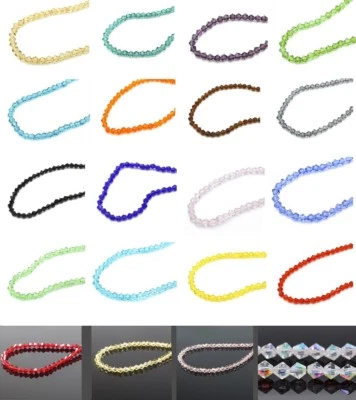 KRISTALL PERLEN  DOPPELKEGEL  BICONE  alle FARBEN SCHMUCK  BASTELN  ZUBEHÖR /444 - Bild 1 von 2