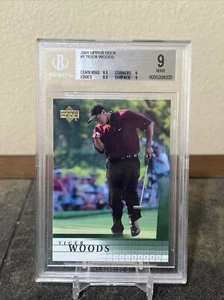 2001 Upper Deck Golf Tiger Woods #1 Rookie RC Card BGS 9 Mint - Picture 1 of 1