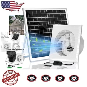 8-Inch Solar Ventilation Fan with 20W Panel - Ideal for Sheds & Pet Houses - Picture 1 of 11