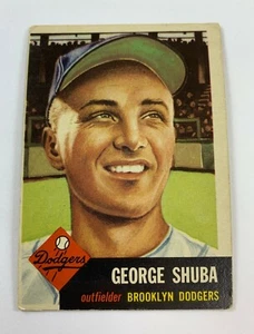 1953 Topps Baseball Single #34 George Shuba (VG-EX) EO2 - Imagen 1 de 2