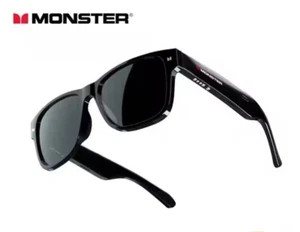 Monster Smart Glasses With Built In Speakers Earphones Bluetooth Shades And Case - Afbeelding 1 van 9