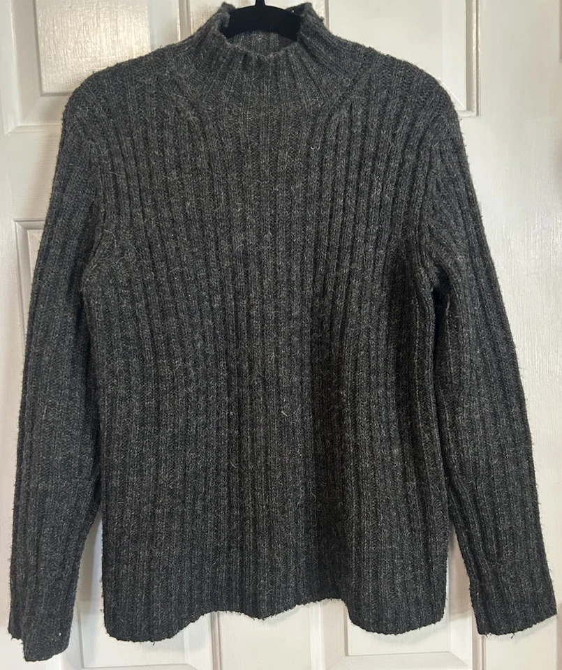 Suéter de Colección Ralph Lauren Para Mujer Pequeño Cuello Simulado Gris Acrílico Lana Alpaca Foto 1 de 4