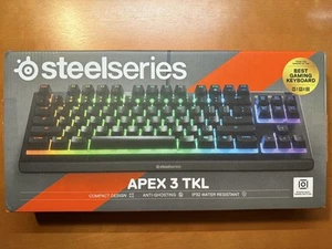 SteelSeries Apex 3 TKL Gaming Keyboard US Layout Silent Waterproof IP32 Used - Picture 1 of 2