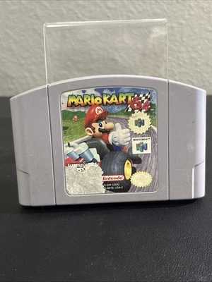 Mario Kart 64 (Nintendo 64, 1997) N64 solo cartuccia autentica testata e funzionante - Immagine 1 di 3