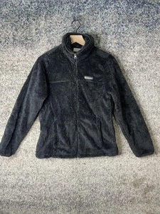 Columbia Cloudy Day Fleece Full Zip Jacket Womens Medium Black Soft Plush New - Picture 1 of 8