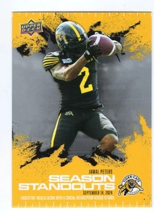 2025 UD CFL Jamal Peters Season Standouts #88 Tiger-Cats Mississippi State - Bild 1 von 2