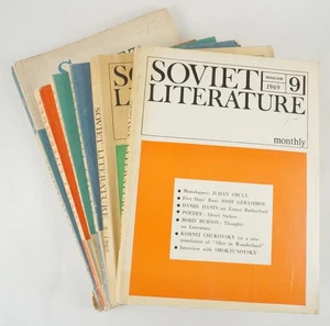 Soviet Literature Monthly 6 Issues 1952 1967 1969 Union of Writers USSR Moscow - Foto 1 di 9