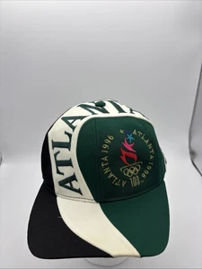 90s Vintage Olympics Snapback Hat OSFA Swirl Atlanta Embroidered 1996 Spell Out - Picture 1 of 10