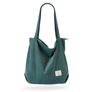 KALIDI Women Corduroy Tote Bag Casual Tote's Handbag Big Capacity Shoulder Ba... - Picture 1 of 9