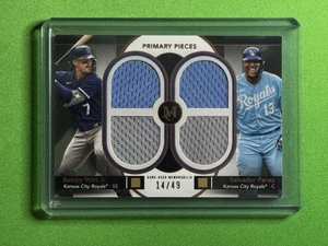 2024 Topps Museum Bobby Witt Jr / Salvador Perez Quad Relic #/49 - Picture 1 of 2