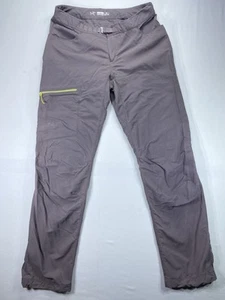 Arc'teryx Hiking Trouser Outdoor Pants Gray W Neon Green Accent Womens Size 10 - Picture 1 of 20