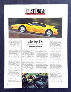 Lotus Esprit Coupe 1994 Foto erste Fahrt kurzer Take redaktioneller Review Artikel - Bild 1 von 1
