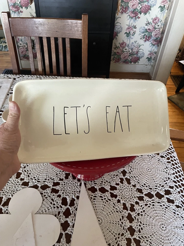 Rae Dunn Artisan Collection by Magenta “Let's Eat” Serving Tray - Image 1 of 2