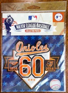 MLB Official Baltimore Orioles 60th Anniversary 1954-2014 Collector Patch - NEW - Picture 1 of 3