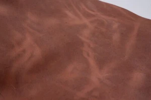 Crazy horse leather in dusty cognac brown color. Pull up , antiqued, full grain - Picture 1 of 11