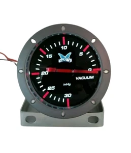 Zusatzinstrument Anzeige Vacuum-Meter Unterdruck schwarz 52mm - Bild 1 von 2