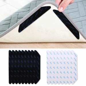 8X Almohadillas antideslizantes Cinta de alfombra reutilizable para alfombras de área sobre alfombras pisos de madera - Imagen 1 de 16