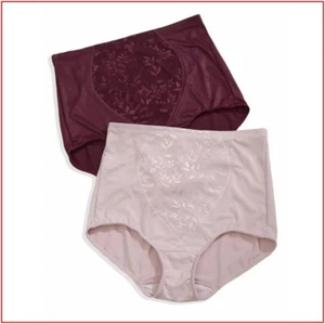 2 pares - Bali Mujer FIRM CONTROL Shaping BRIEFS - Jacquard Mauve Wine - 2XL 9 - Imagen 1 de 13