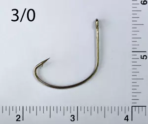 PACK DE 50 ganchos de níquel Kahle offset tamaño 3/0 TACKLEWORKS ojo recto *ESPECIAL - Imagen 1 de 2