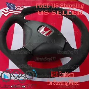 Red Emblem Steering Wheel for Honda Accord Civic CRZ CRV Racing Steering Type A - Bild 1 von 2