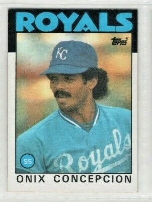 1986 Topps Baseball Card #596 Onix Concepcion -Royals  - Image 1 of 2