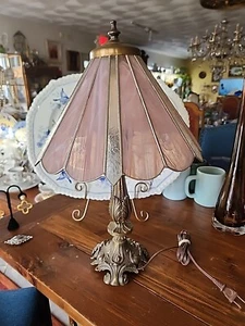 Tiffany Style 20" Table Top Lamp Stained Glass Handcrafted Bedside Light - Picture 1 of 14