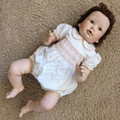 NEW Heirloom Baby handcrafted all-porcelain life-size life-like 3 foot doll - Image 1 of 4
