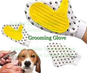 Guante de aseo para mascotas perros gatos deshedding cepillo removedor de piel guante izquierda derecha Reino Unido - Imagen 1 de 3
