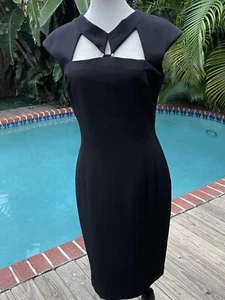 Versace Little Black Dress LBD w/Gold Hardware VERSACE IT44 S 4+ - Picture 1 of 8