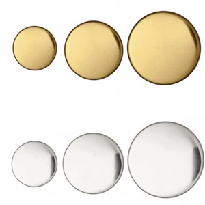 1 x Round Shank Solid Metal Coat Buttons Jacket 3 Sizes in Gold or Silver - Picture 1 of 3