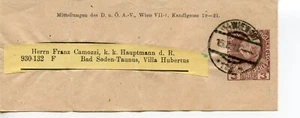 AUSTRIA - ASSOCIAZIONE ALPINA TEDESCA E AUSTRIACA INVOLUCRO PREANNULLARE DOV20 - Foto 1 di 1