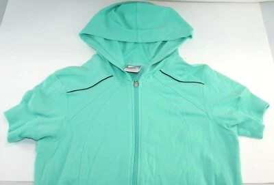 Sudadera con capucha vintage Nike verde menta manga corta cremallera completa para mujer mediana Foto 1 de 3