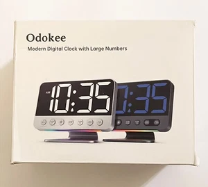 Odokee Digital Alarm Clock, Large Numbers, Adjustable Brightness & Volume 5.7" - Picture 1 of 2