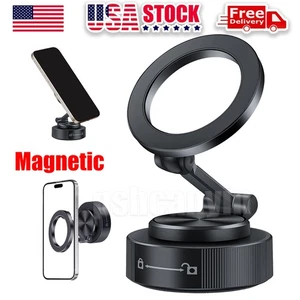 360° Adjustable Magnetic Vacuum Suction Cup Car Phone Holder Mount for MagSafe - Picture 1 of 7