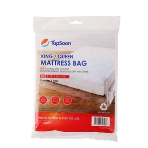 TopSoon Mattress Bag for Storage Mattress Disposal Bag King/Queen Size Clear - Picture 1 of 4