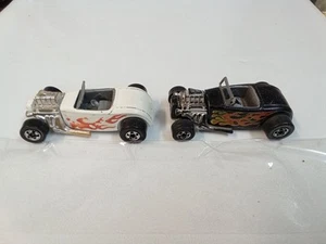 Hot Wheels 1975 Street Rodder T-Bucket Flames Vintage Hot Rod White Black - Picture 1 of 13