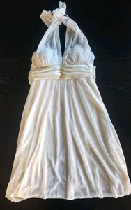 Vintage Y2k Speechless Prom, Cocktail, Wedding Dress Size S. Ivory Gold Glitter - Picture 1 of 6