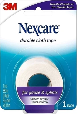 Cinta de tela duradera Nexcare Durapore 1 pulgada X 10 yardas, 791-1PK Foto 1 de 4