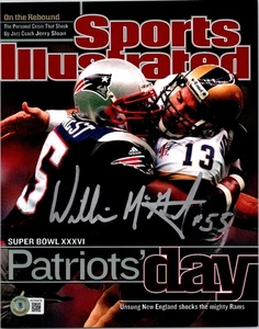 WILLIE MCGINEST SIGNED 8X10 PHOTO BECKETT BAS COA NEW ENGLAND PATRIOTS 2 - Picture 1 of 1