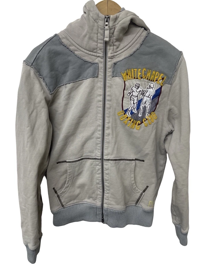 Sudadera con capucha vintage Y2K Pepe Jeans para hombre Whitechapel club de boxeo cremallera talla mediana Foto 1 de 4