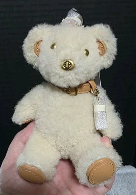 Bolso Coach Rizado Marfil Piel de Oveja y Cuero Oso de Peluche Dije Nuevo con Etiquetas Sherpa Foto 1 de 4