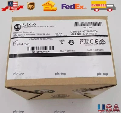 Nuevo Módulo de Fuente de Alimentación E/S 24V-CC Sellado de Fábrica AB 1794-PS3 SER A FLEX 1794PS3 Foto 1 de 3