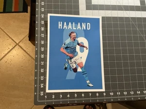 Póster de la superestrella del fútbol Erling Haaland 8 X 11 - Imagen 1 de 2