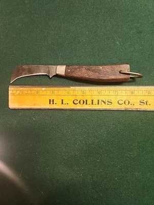 Cuchillo de colección Schrade Walden NY EE. UU. #136 Hawkbill Pocket Linesman Foto 1 de 4