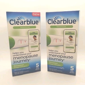 (2) NEU Clearblue Wechseljahre Stadium Indikator 5 Teststäbchen pro Box EXP 2 & 6 2026 - Bild 1 von 3