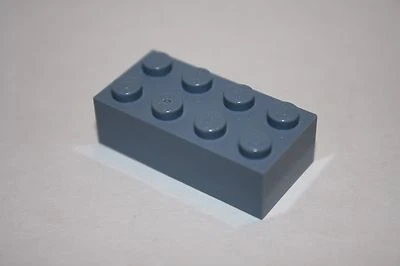 Lot of 4 LEGO 2x4x1 Brick Sand Blue (Item # 3001) - Image 1 of 4
