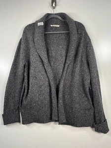 Alexander Wang Womens Open Knit Cardigan Sweater Wool Acyrlic Gray Sz Medium - Picture 1 of 11