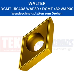 10 x WALTER DCMT 150408 WAP30 / DCMT 432 WAP30 für Stahl - Picture 1 of 1