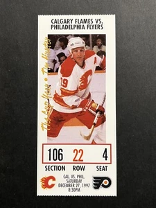 12/27/97 CALGARY FLAMES NHL TICKET vs PHILADELPHIA FLYERS IGINLA & LINDROS 1G 1A - Picture 1 of 2